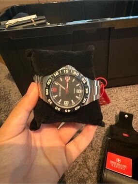 Swiss Military Hanowa Men's Black Dial Stainless Steel Watch